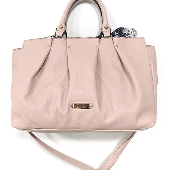 Powder Blush Ruched Lucille Satchel - Picture 1 of 9